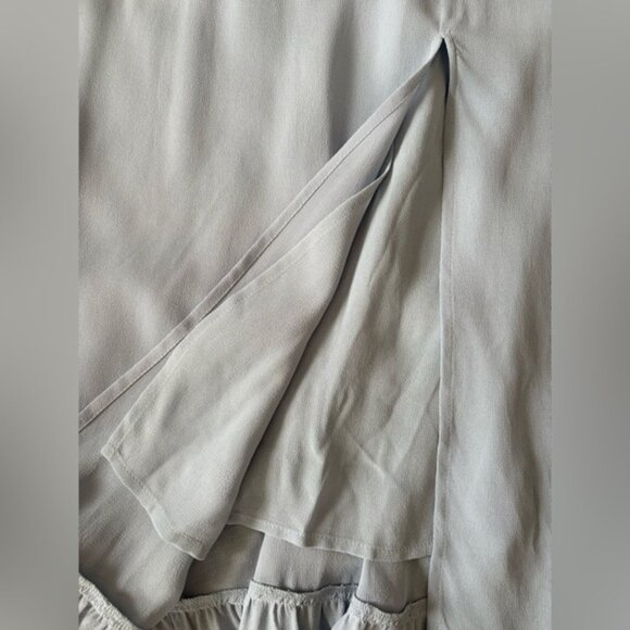 NEW Reformation Meadow Puff Sleeve Midi Dress in Mineral Blue | size S - Picture 10 of 14